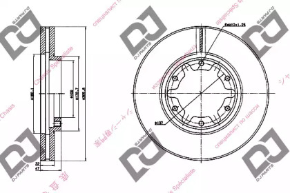 Тормозной диск DJ PARTS BD1289